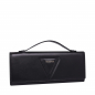 Preview: Lange Clutch aus Kalbsleder in schwarz